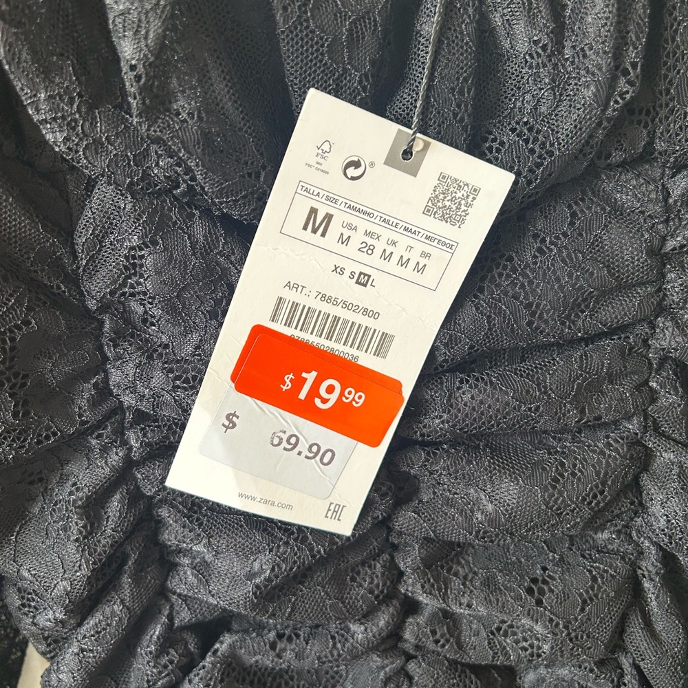 Zara Black Lace Dress - Picture 8 of 12